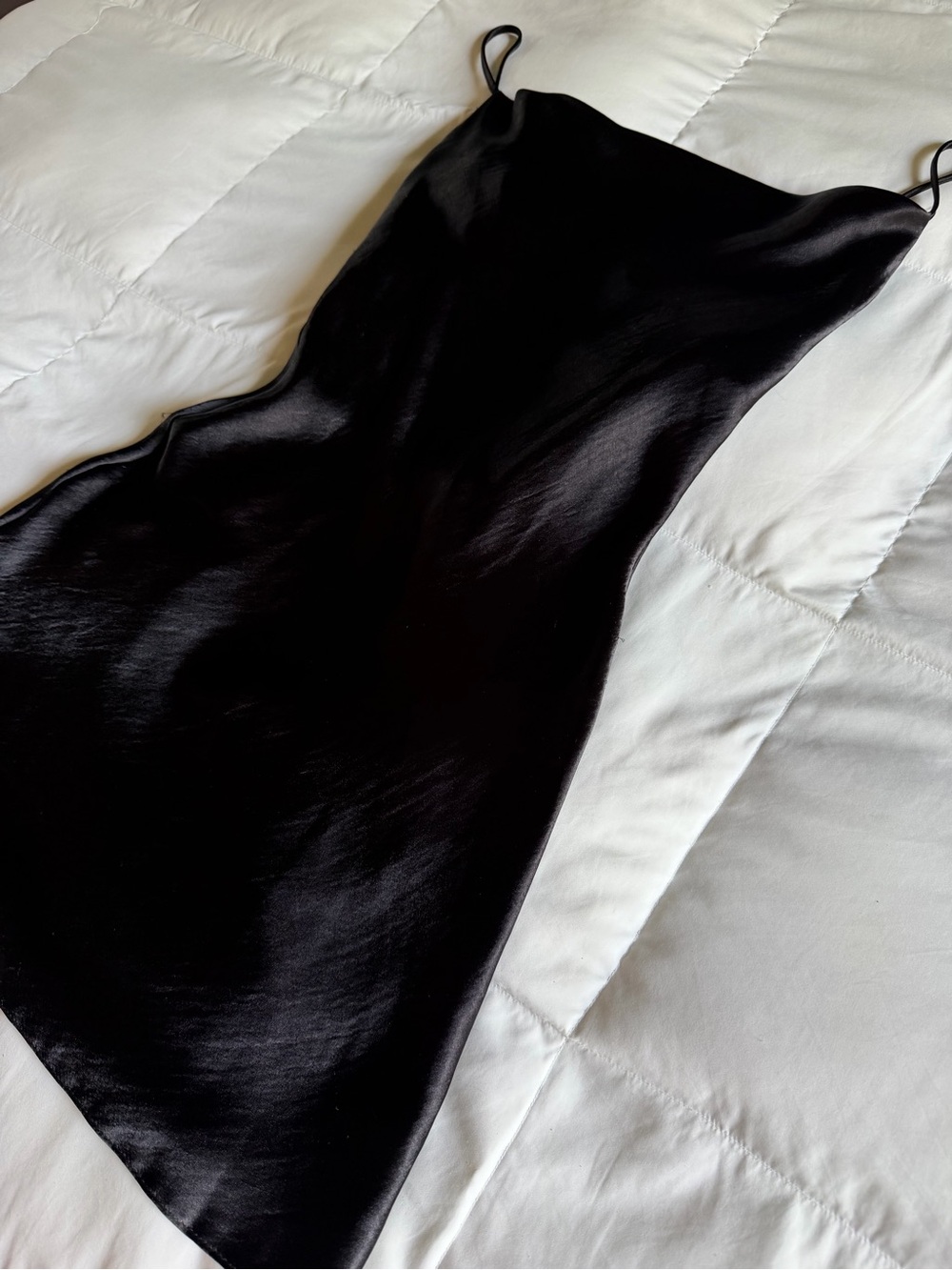ASOS Black Satin Mini Slip Dress - Picture 2 of 4